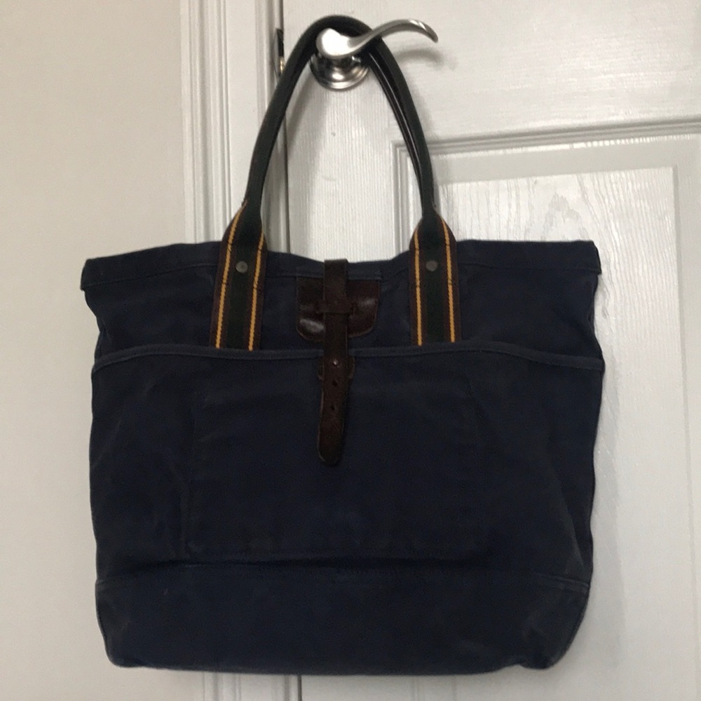 Ralph Lauren Rugby/ canvas tote/ Navy